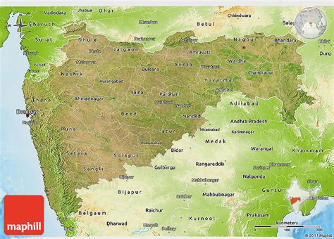 Satellite Map Of Maharashtra Images And Photos Finder