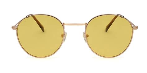 Alf Yellow Tinted Round Sunglasses S59A3740 @ ₹799