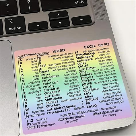 2Pcs Windows Word Laptop Shortcut Stickers Keyboard Reference Shortcut