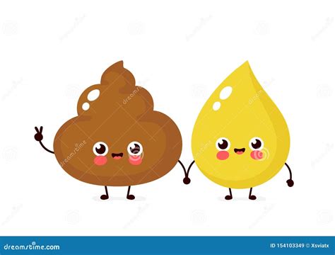 Cute Happy Smiling Urine Drop Stock Vector Illustration Of Excrement