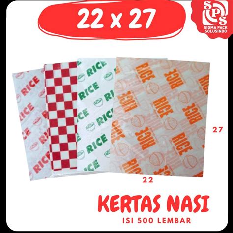 Jual Kertas Nasi Printing 22x27 Foodgrade KFC Paper Wrap Burger