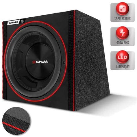 Caixa Som Automotivo Boss Bass Shutt W Subwoofer Polegadas Grave