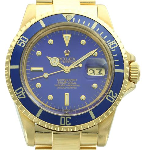 Rolex Yellow Gold Submariner Wristwatch Ref At Stdibs