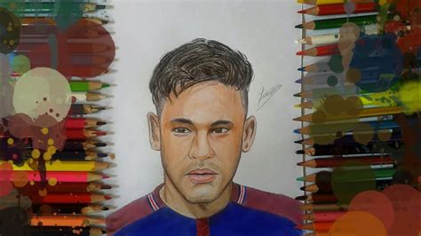 Drawing Neymar Jr - PSG / Neymar no PSG / Speed Drawing - YouTube