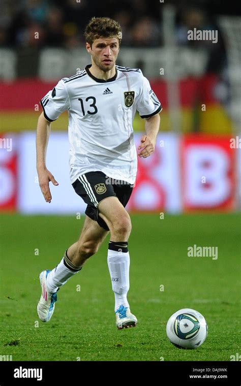 Germany S Thomas Mueller Controls The Ball During UEFA Euro 2012