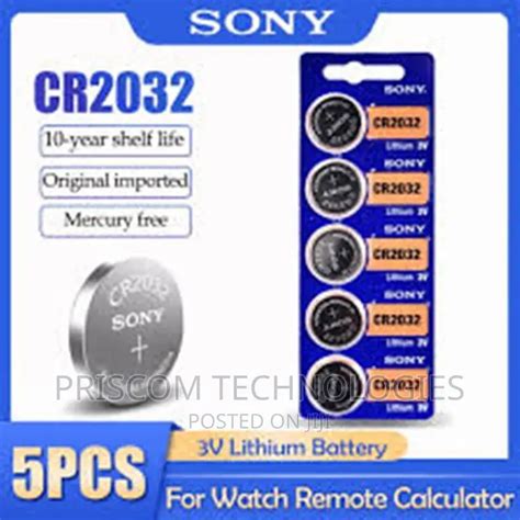 Lithium SONY Cmos Battery CR 2032 In Nairobi Central Accessories