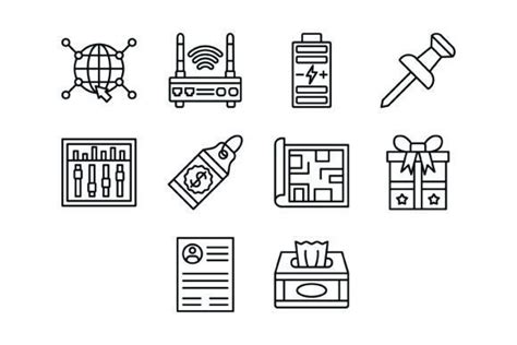 10 Essential Outline Icons Bundle Graphic By Maan Icons · Creative Fabrica