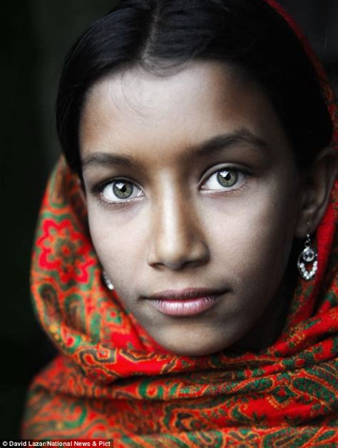 Beautiful Indian Woman With Green Eyes