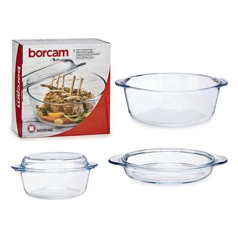 Casserole Avec Couvercle En Verre Borosilicate Transparent Brycus