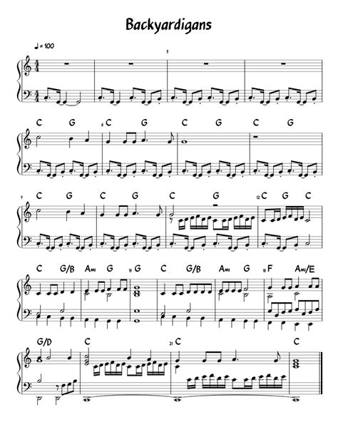 Backyardigans sheet music for Piano download free in PDF or MIDI