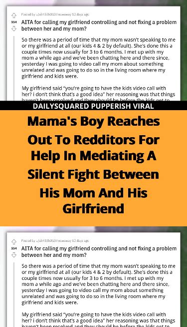 Mama S Boy Reaches Out To Redditors For Help In Mediating A Silent