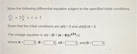 Solved Solve The Following Differential Equation Subject To Chegg