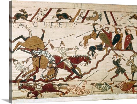 Bayeux Tapestry Scene Of The Battle Of Hastings Wall Art