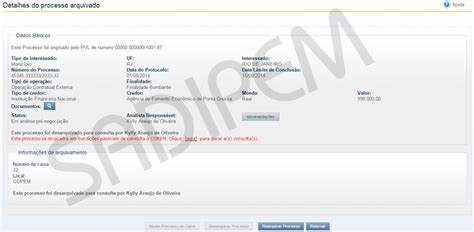 Detalhamento De Processo Arquivado