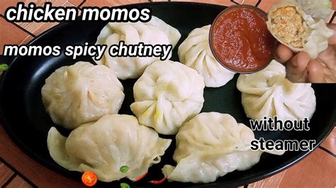 சிக்கன் மோமோஸ் Chicken Momos Recipe Spicy Momos Chutney How To