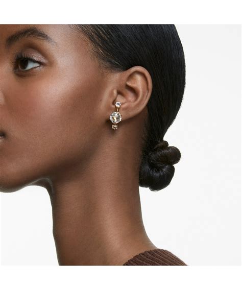 Swarovski｜【公式】【スワロフスキー】constella ピアス アシンメトリーデザイン ラウンドカット ホワイト ゴールドトーン・プレーティング Rakuten