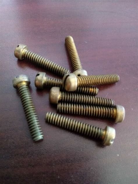 10 32 X 1 Fillister Head Slotted Machine Screw 25pcs Brass Ebay