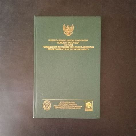 Jual Undang Undang Republik Indonesia Nomor 10 Tahun 2004 Tentang