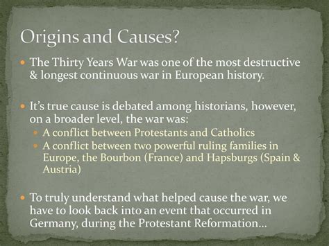 Ppt The Thirty Years War Powerpoint Presentation Free Download Id