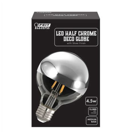 Feit Electric Deco Globe G25 E26 Medium Filament Led Bulb Soft White 40 Watt Equivalence 1