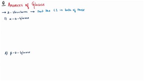 SOLVED:The term anomers of glucose refers to (a) Isomers of glucose ...