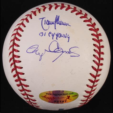 Roger Clemens Randy Johnson Signed Oml Baseball Inscribed Cy