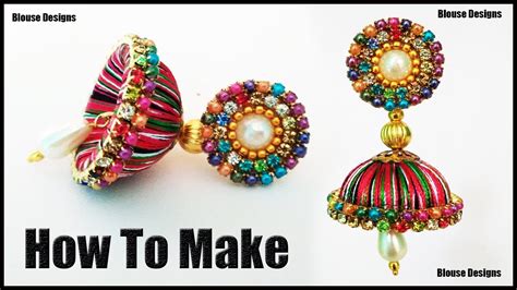 Silk Thread Earrings Making Silk Thread Jewellery Making Tutorial