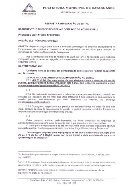 Processo Licitat Rio N Prefeitura Municipal De Cataguases