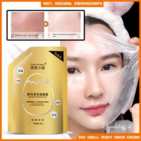 Jual Egg Shell Yeast Mask Cream 100 Original Masker Ragi Cangkang Telur Viral Anti Aging