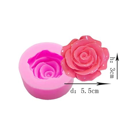 Molde de silicona Rosa 3D para pasteles herramienta de decoración de