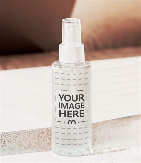 Frosted Spray Bottle Label Mockup Generator Mediamodifier