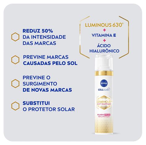 Fluido NIVEA Cellular Luminous 630 FPS 50 Beleza Na Web