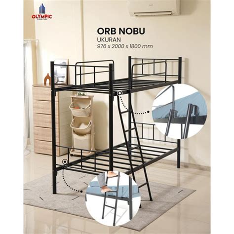 Jual Ranjang Susun Besi 2 Tingkat Bunk Bed Ranjang Besi Olympic ORB