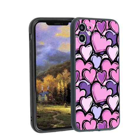 pink-and-purple-hearts-3 phone case for iPhone 12 for Women Men Gifts ...