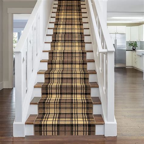 Runrug Stair Carpet Runner Stain Resistant 750cm X 70cm Tartan