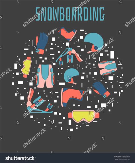 Snowboard Icons Set Stock Vector Royalty Free 405632803 Shutterstock