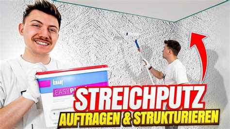 Streichputz Richtig Auftragen Strukturieren Knauf Easy Putz Youtube