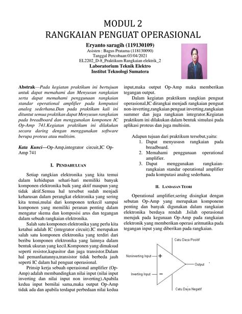 Solution Praktikum Rangkaian Elektrik Ii Modul Teknik Elektro