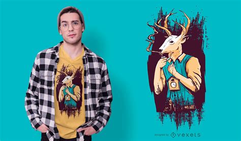 Deer Man T Shirt Design Vector Download