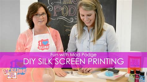 Diy Silk Screen Printing At Home With Mod Podge Youtube