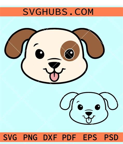 Cute Puppy Face Svg Kids Shirt Svg Puppy Face Svg Cute Dog Face Svg