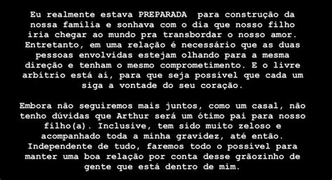 Ex De Arthur Aguiar Fala Sobre Fim Do Namoro N O Esperava Graus