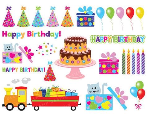 Birthday Clip Art, Birthday Clipart, Party Clipart, Balloon Clip Art ...