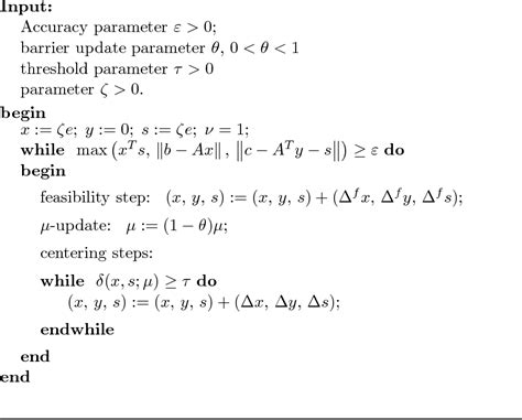 Figure 1 From An Infeasible Interior Point Algorithm With Full Newton