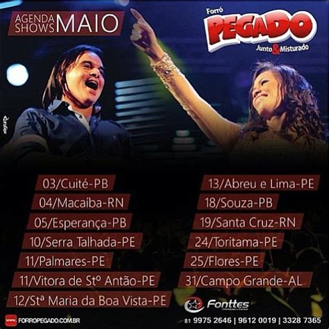 Confira a agenda das bandas de Forró para o mes de Maio de 2013