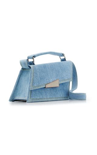 Acne Studios Mini Distortion Denim Bag Blue Editorialist