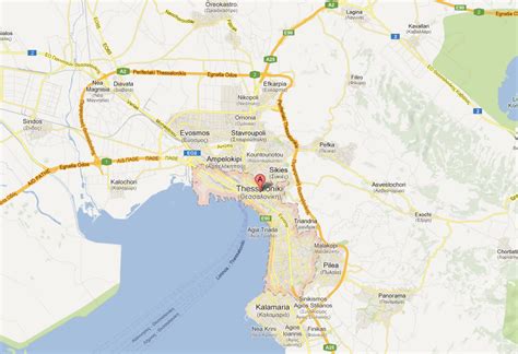 Thessaloniki Map and Thessaloniki Satellite Image