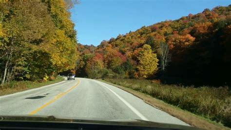 Driving On Scenic Highway 100 In Vermont Fall Colors 2016 Youtube