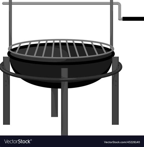 Charcoal Barbecue Grill Cartoon Royalty Free Vector Image