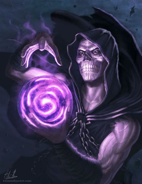 Necromancer Necromancer Dark Fantasy Art Skull Artwork